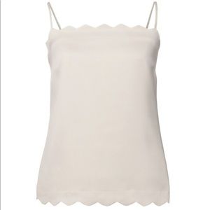 NWT Banana Republic White Scalloped Cami